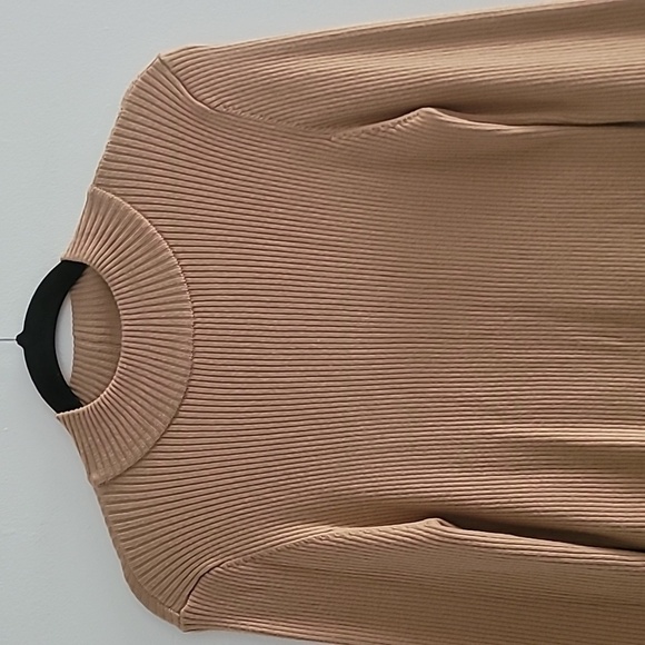 Lovers +Friends tan high neck long sleeve sweater dress size M - Picture 3 of 7